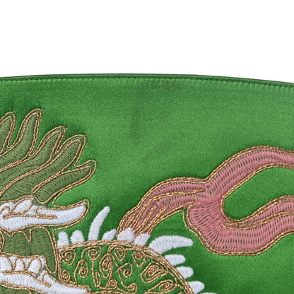 Gucci Silk Satin Malaga Kid Embroidered Candy Dragon Block-Heel Knee Boot 39 Palm 9 of 12