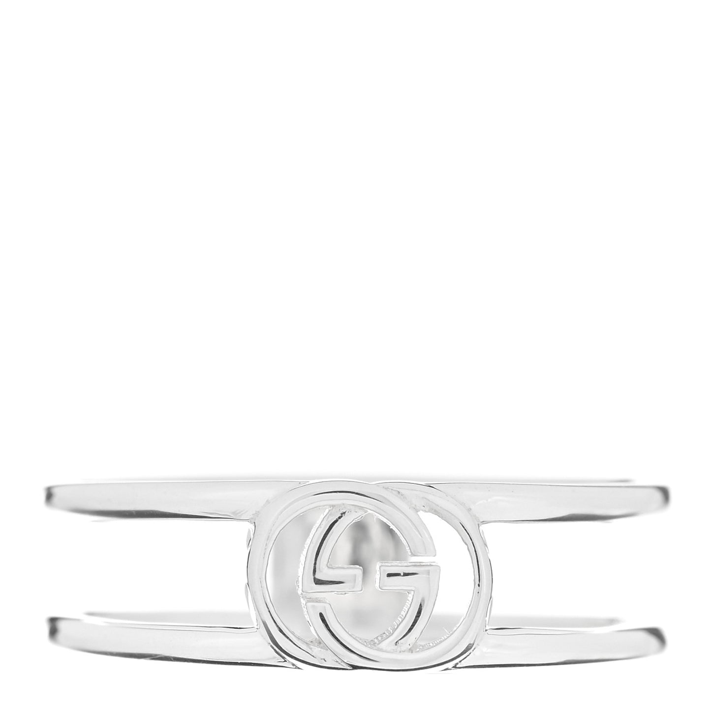 Sterling Silver 6mm Interlocking G Open Band Ring 57 8