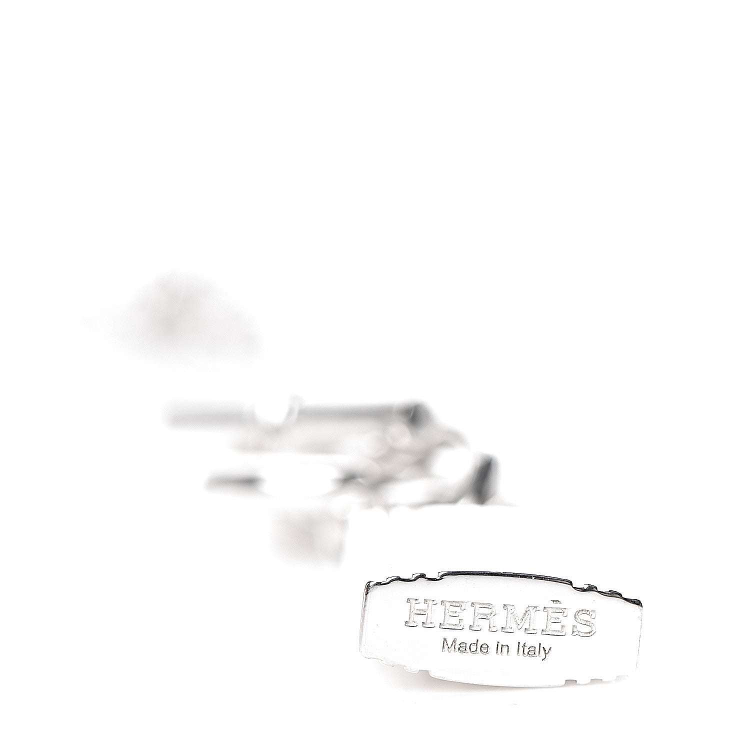 Hermes Sterling Silver Cadenas Kelly Lock Pendant Necklace 4 of 5