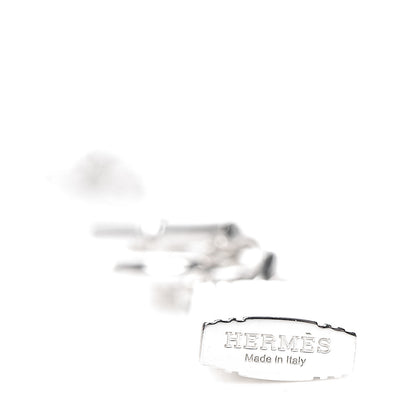 Hermes Sterling Silver Cadenas Kelly Lock Pendant Necklace 4 of 5