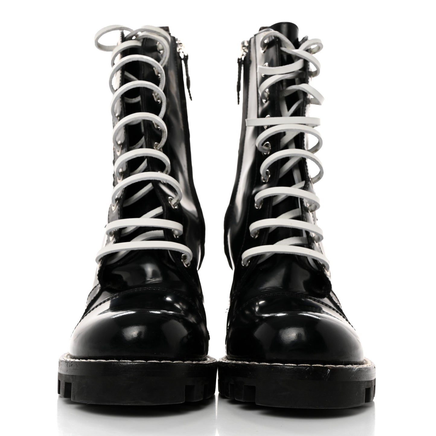 Patent Calfskin Monogram LV Black Heart Star Trail Ankle Boots 36.5 Black