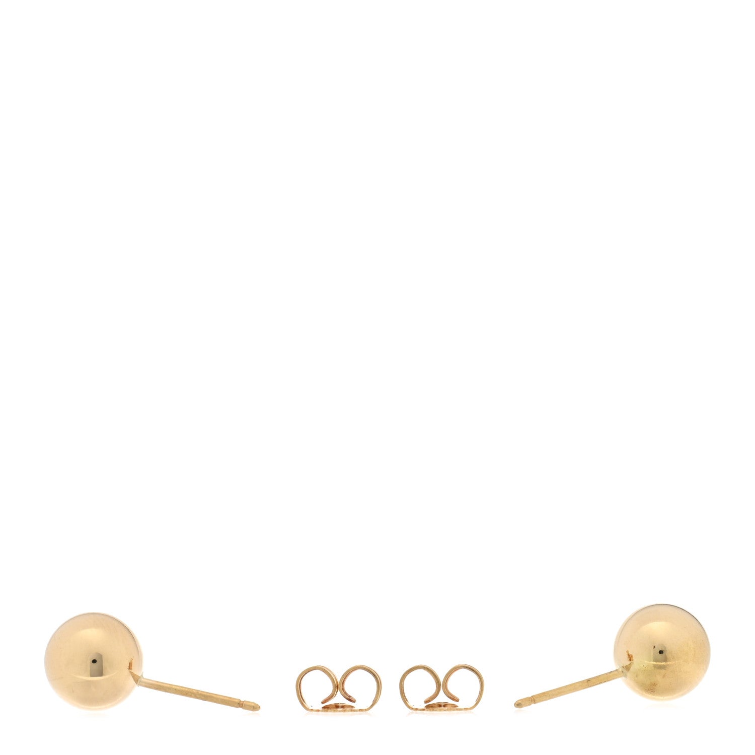 Tiffany 18K Yellow Gold 8mm Hardwear Ball Earrings 3 of 5