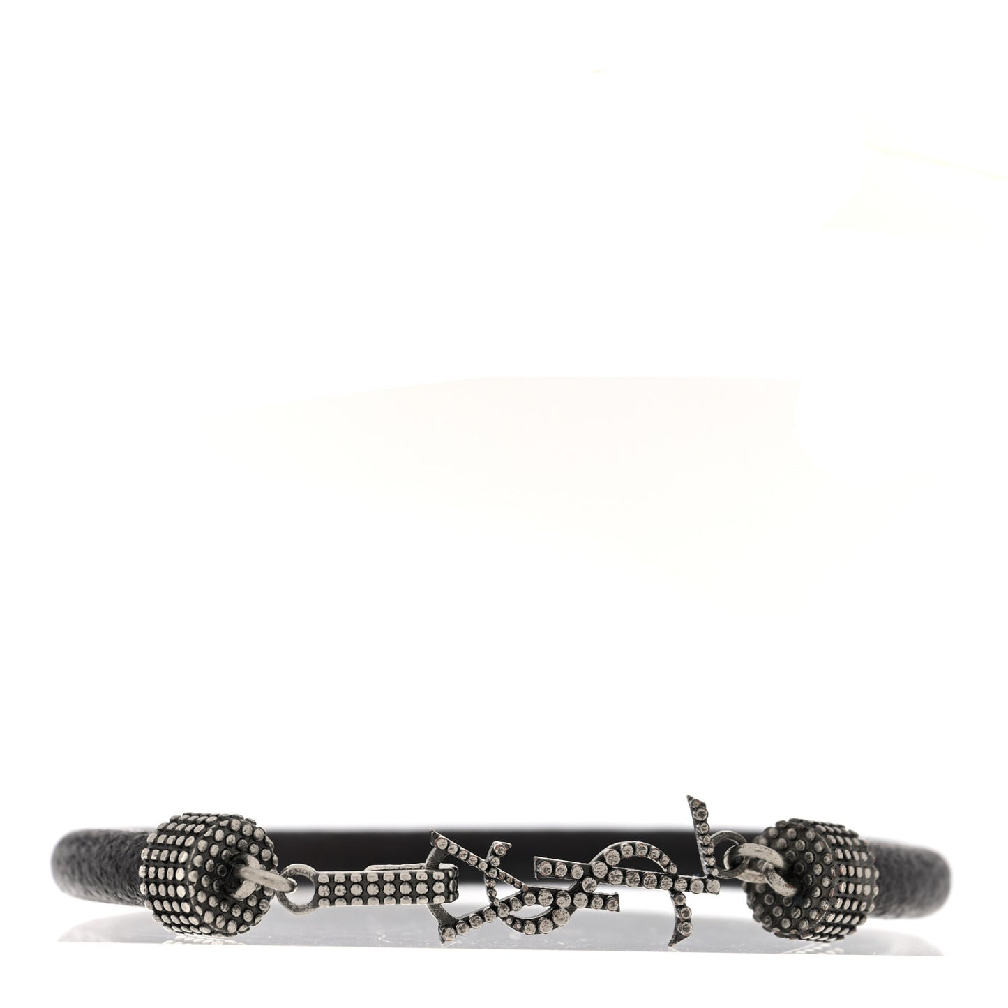 Crinkled Calfskin Opyum Bracelet Black