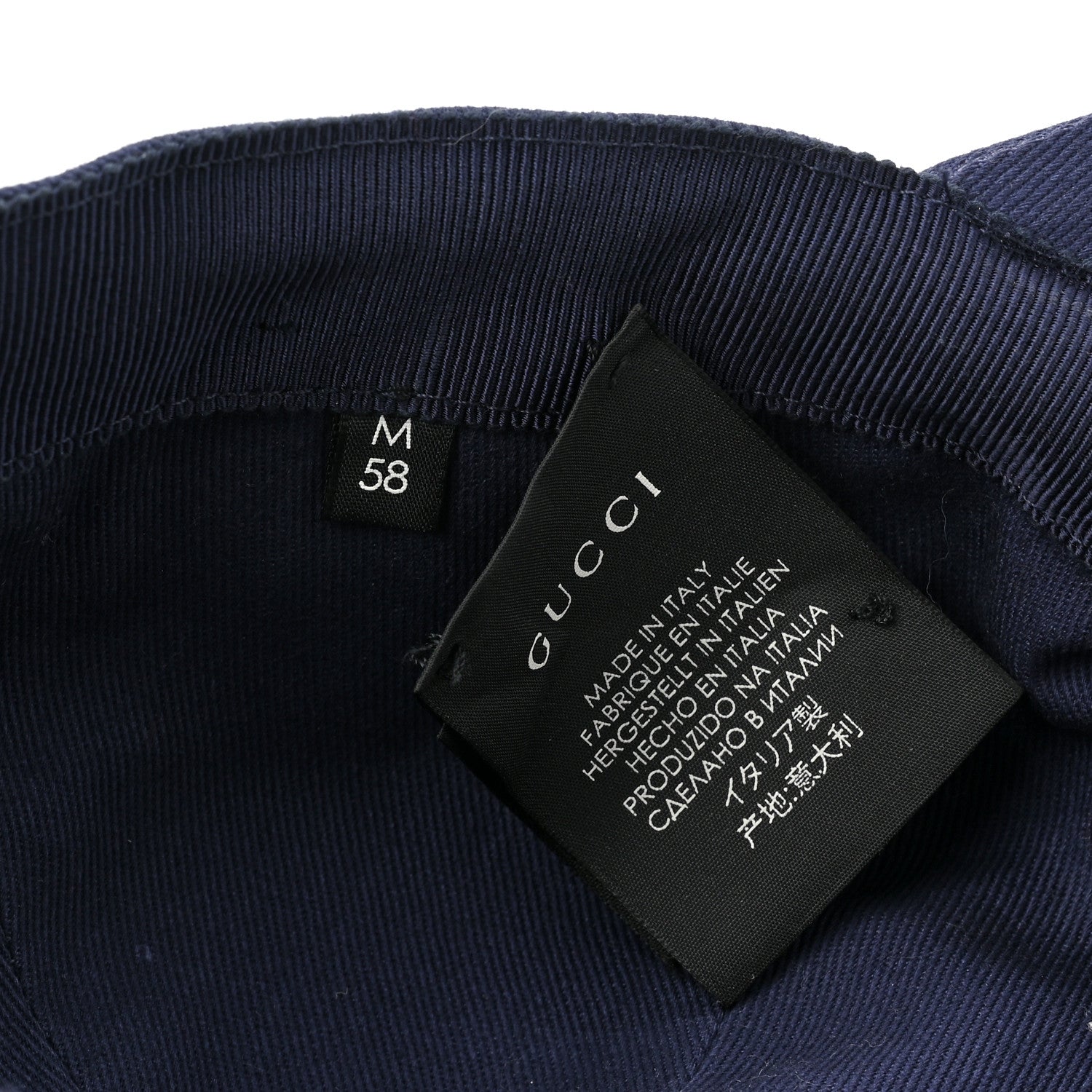Gucci Cotton Loved Gucci Baseball Hat M Navy 9 of 10