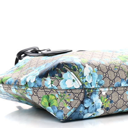 Gucci GG Supreme Monogram Blooms Medium Reversible Tote Beige Blue Navy 7 of 17