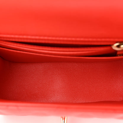 Chanel Lambskin Quilted Mini Square Flap Red 5 of 10