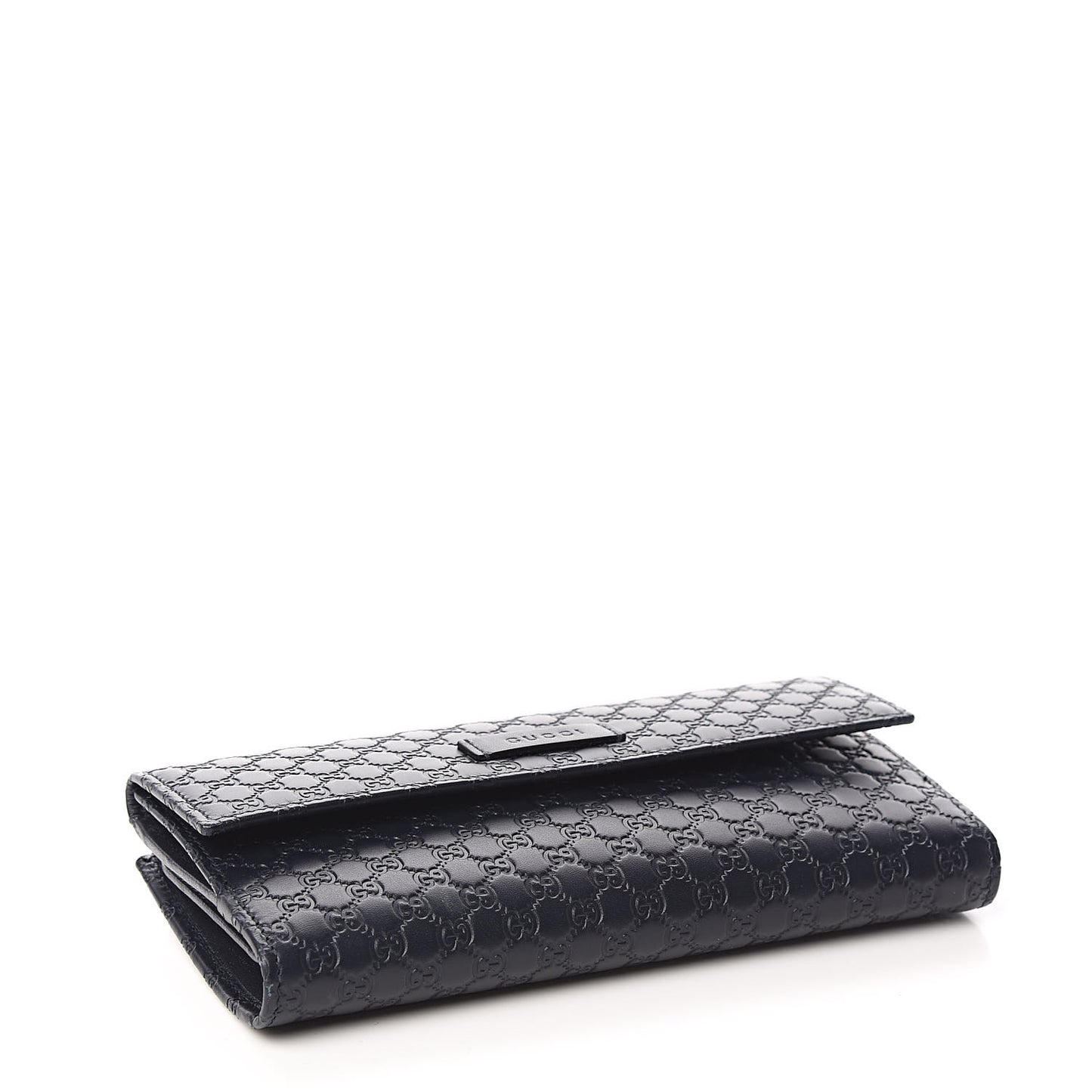 Microguccissima Continental Flap Wallet Navy