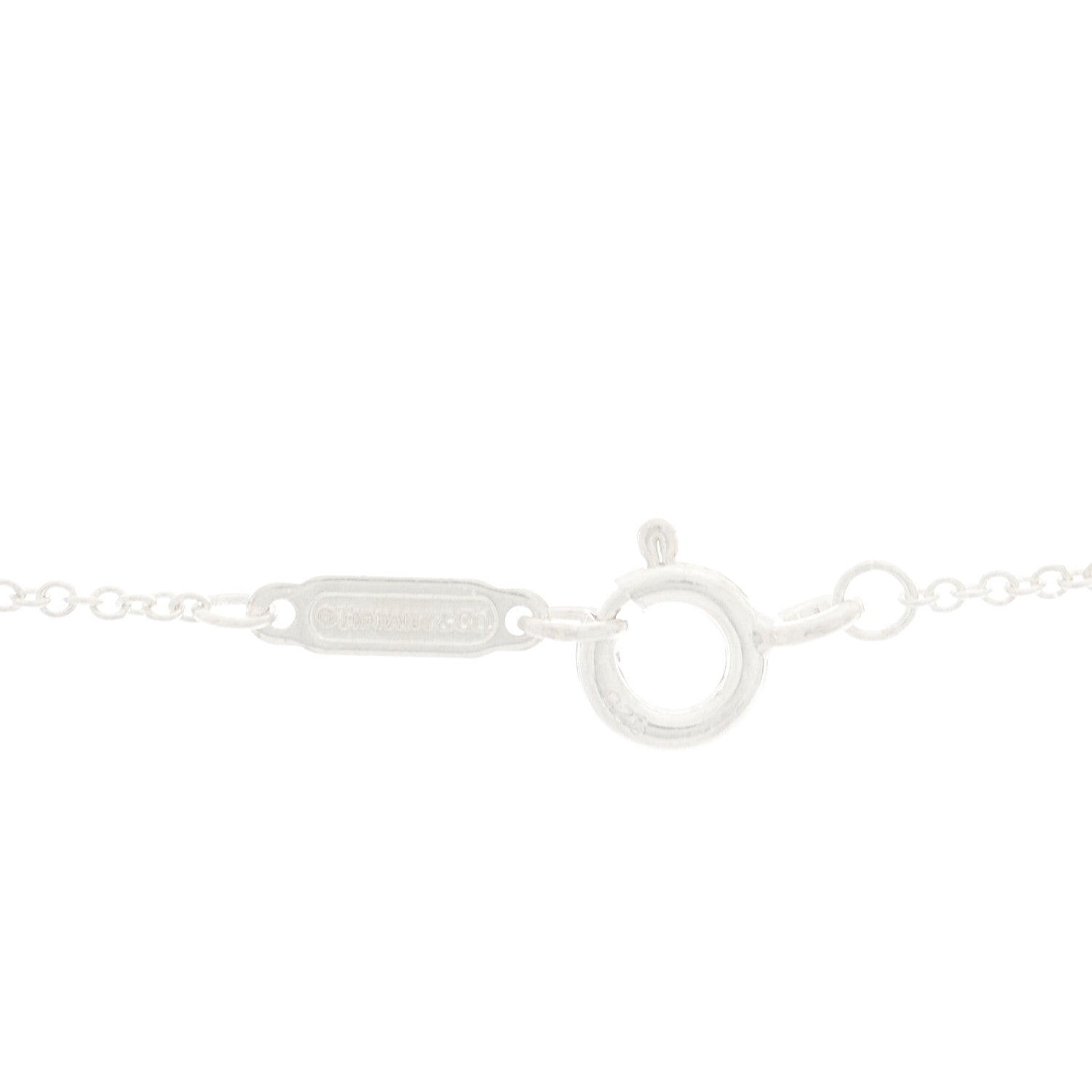 Tiffany Sterling Silver Double Heart Tag Mom Pendant Necklace 5 of 6