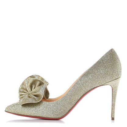 Christian Louboutin Glitter Anemosea 85 Sandals 40.5 Gold 1 of 7