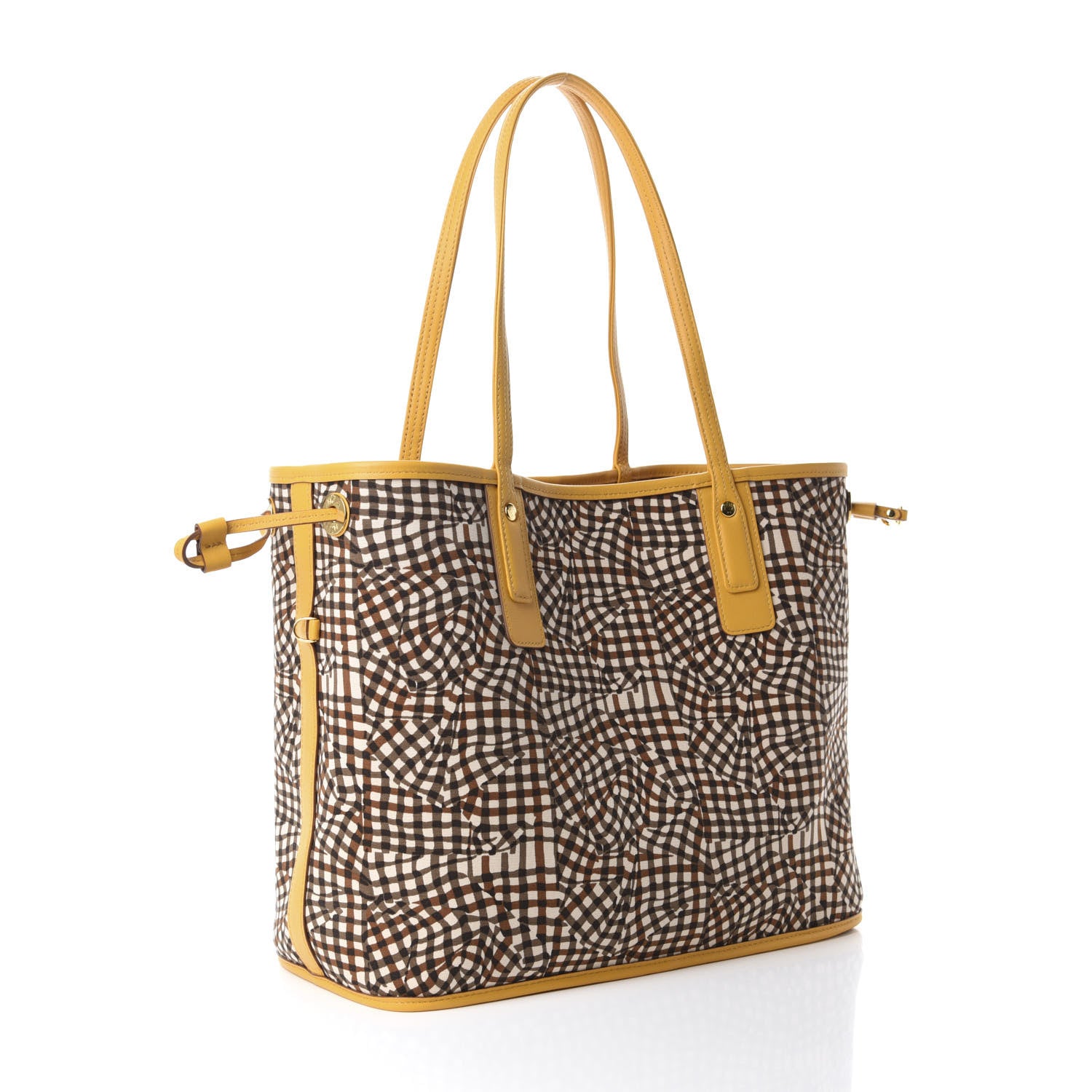 MCM Visetos Medium Liz Reversible Shopper Tote Cognac Yellow 10 of 15