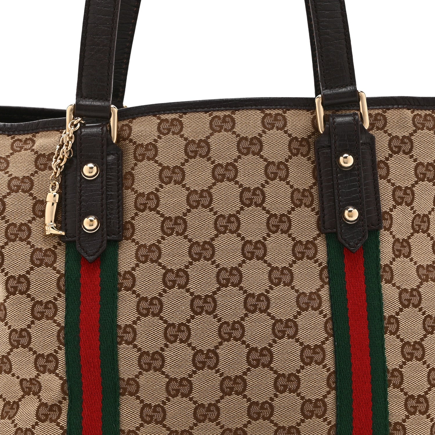 Gucci Monogram Medium Jolicoeur Tote Dark Brown 8 of 10