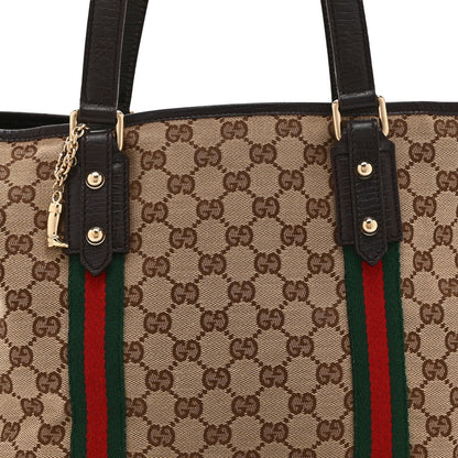 Gucci Monogram Medium Jolicoeur Tote Dark Brown 8 of 10