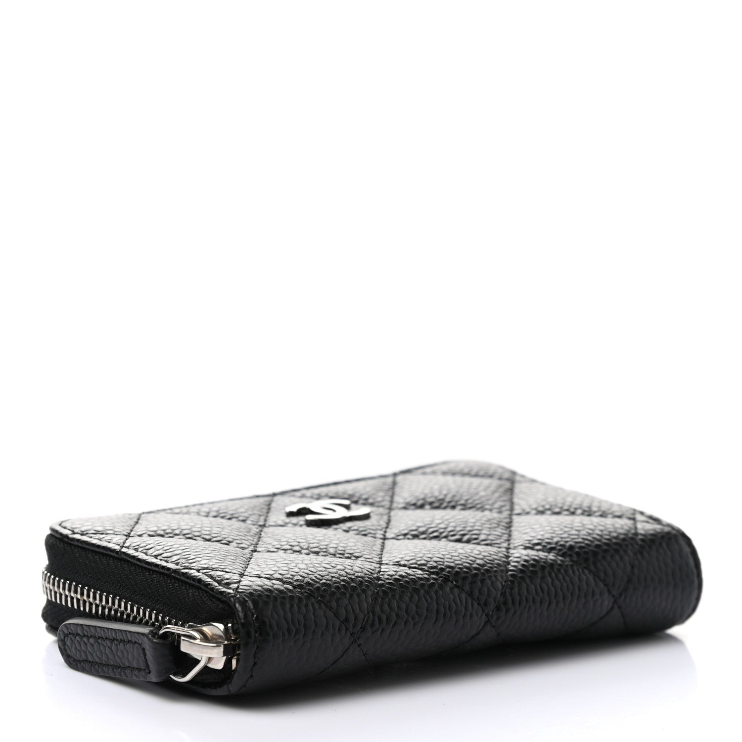 Chanel Caviar Quilted Zip Coin Purse Black 4 of 8