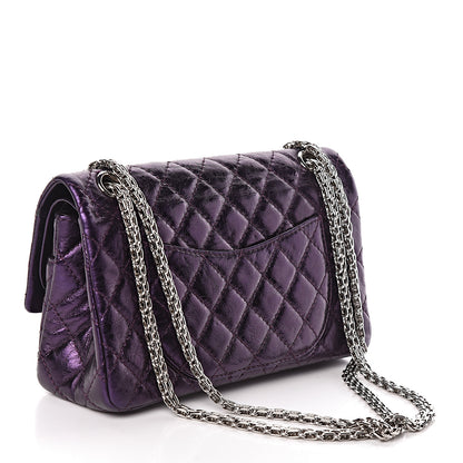 Chanel Metallic Aged Calfskin Quilted 2.55 Reissue 225 Flap Purple 3 of 11
