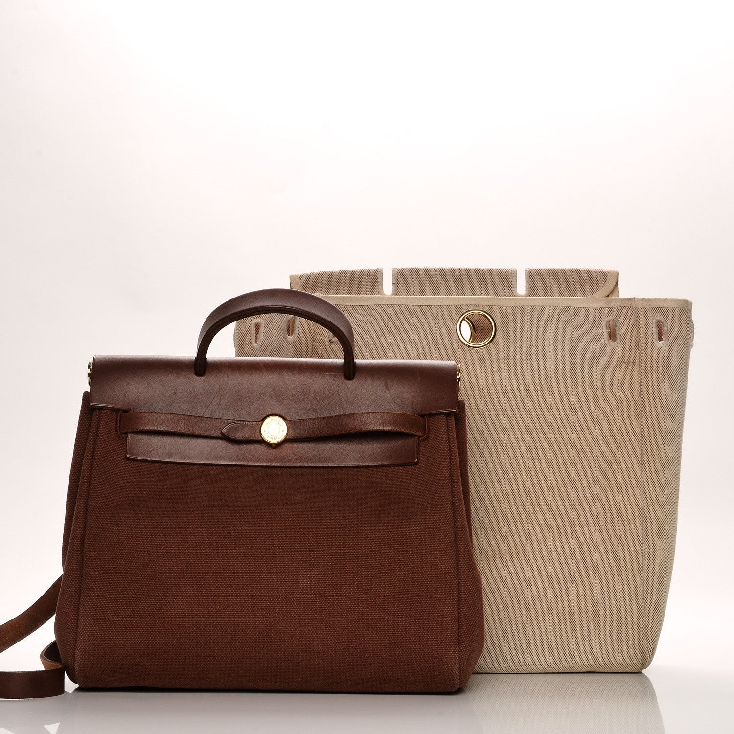 Hermes Toile Vache Hunter Herbag 30 PM Backpack Havane 5 of 5