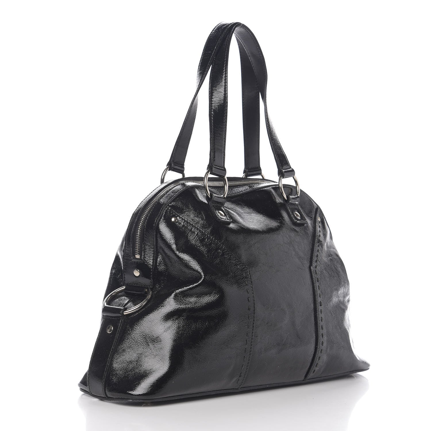 Saint Laurent Patent Large Muse Black 2 of 9