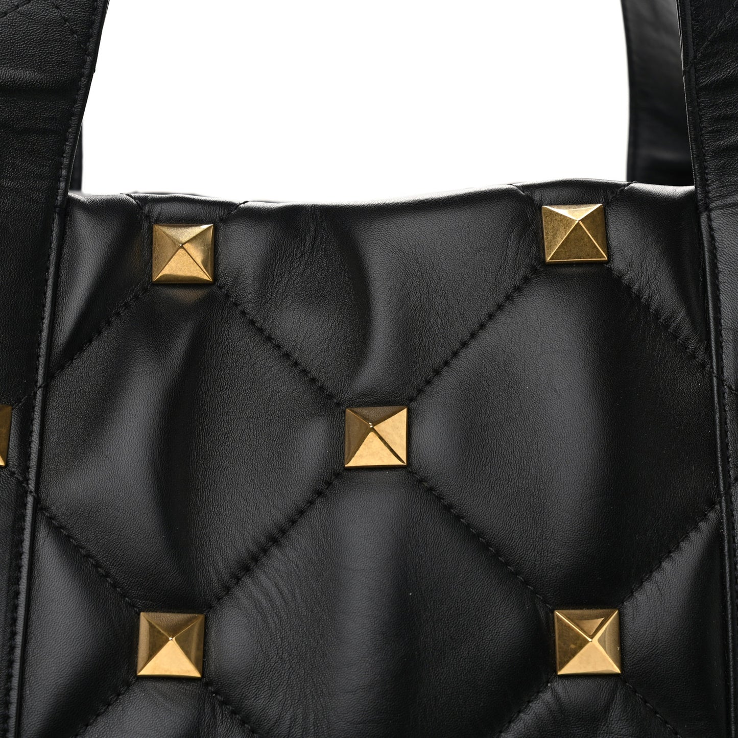 Nappa Medium Roman Stud Tote Black