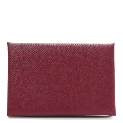 Hermes Epsom Calvi Card Case Rubis 1 of 8
