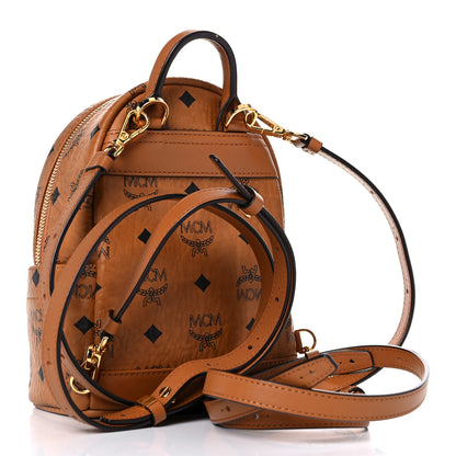 MCM Visetos X-Mini Stark Berlin Backpack Cognac 3 of 10