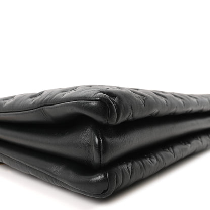 Louis Vuitton Lambskin Embossed Monogram Coussin MM Black 7 of 8