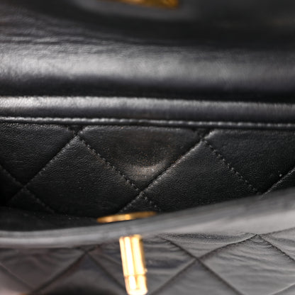 Chanel Lambskin Quilted Drawstring Backpack Black 16 of 16