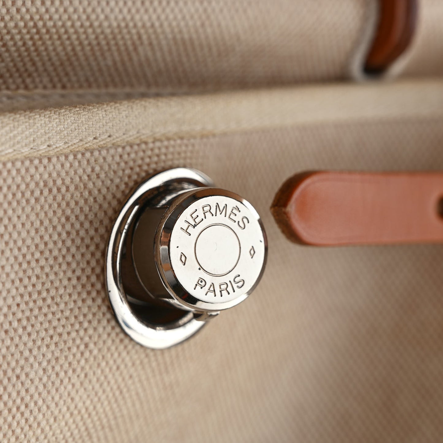 Toile Vache Calfskin Herbag 30 PM Backpack Natural