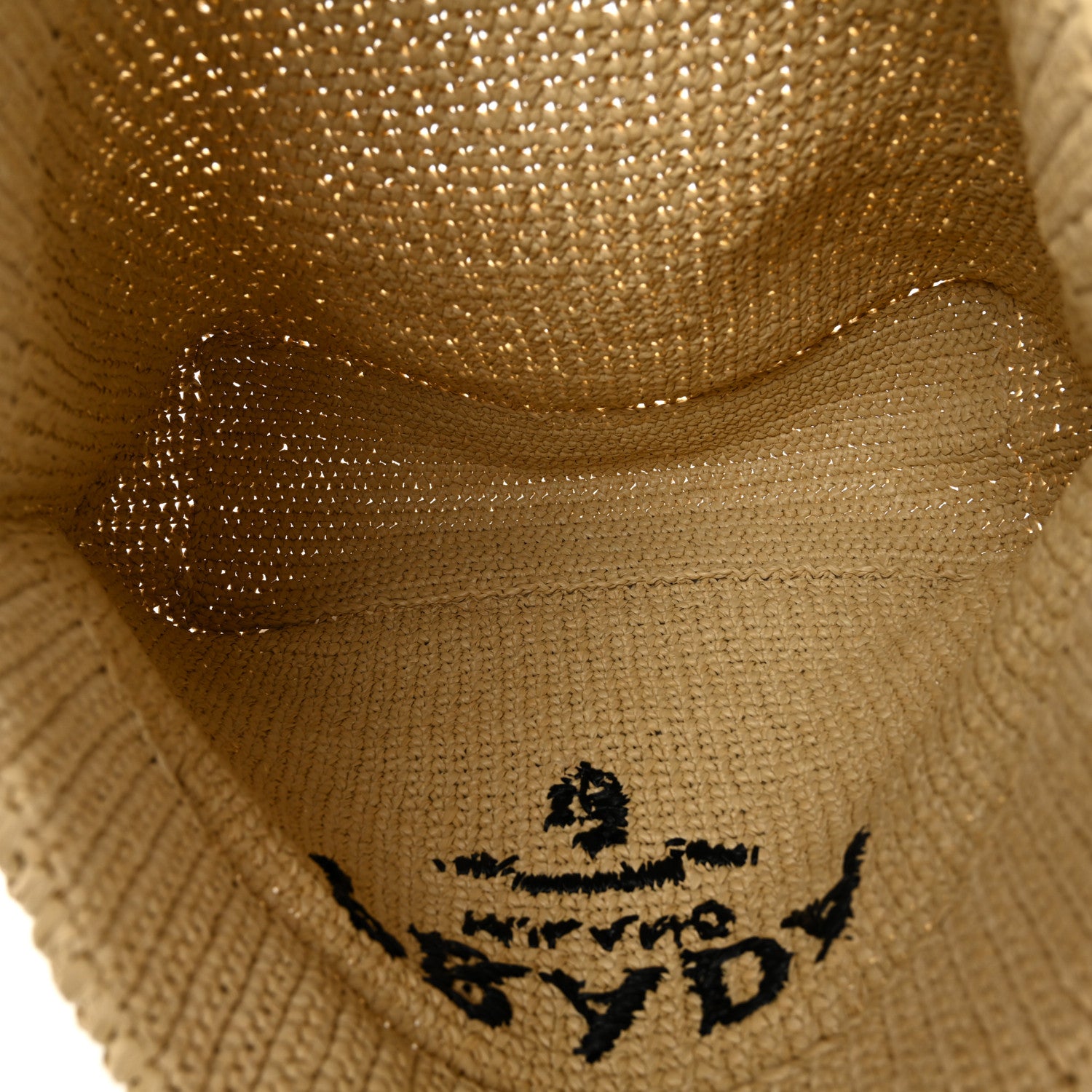 Prada Yarn Raffia Effect Crochet Embroidered Logo Tote Naturale 5 of 9