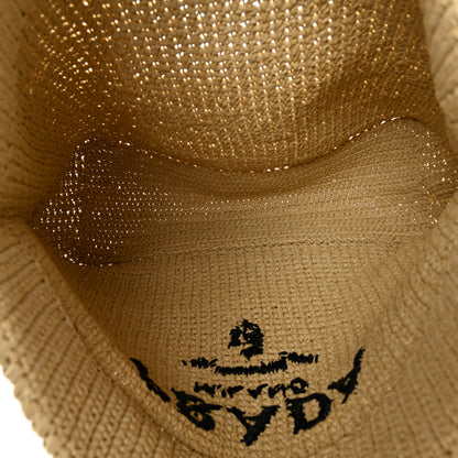 Prada Yarn Raffia Effect Crochet Embroidered Logo Tote Naturale 5 of 9