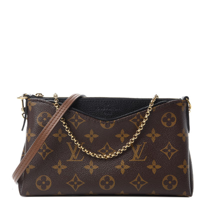 Louis Vuitton Monogram Pallas Clutch Black 1 of 10