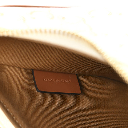 Celine Canvas Calfskin Ava Triomphe Shoulder Bag White 7 of 12