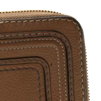 Chloe Grained Calfskin Marcie Long Zip Around Wallet Nut 8 of 13