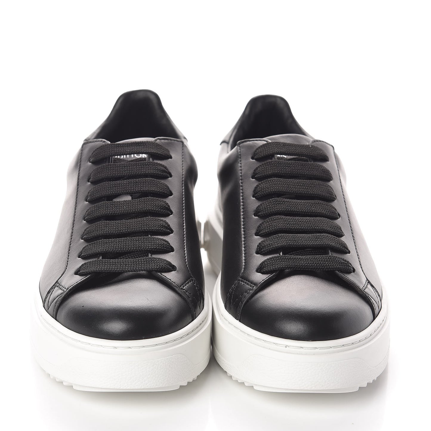 Calfskin Time Out Sneakers 38 Black