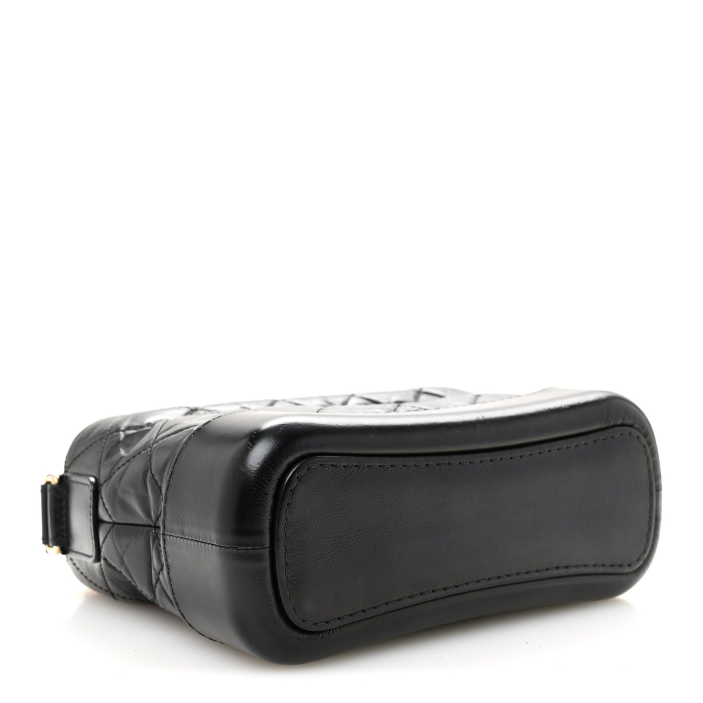 Aged Calfskin Quilted Small Gabrielle Hobo Black