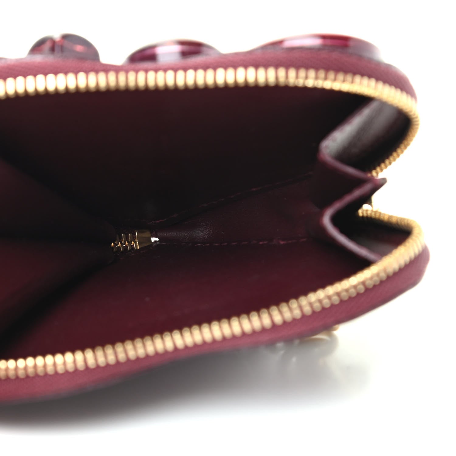 Louis Vuitton Vernis Embellished Coeur Heart Coin Purse Rouge Fauviste 5 of 7
