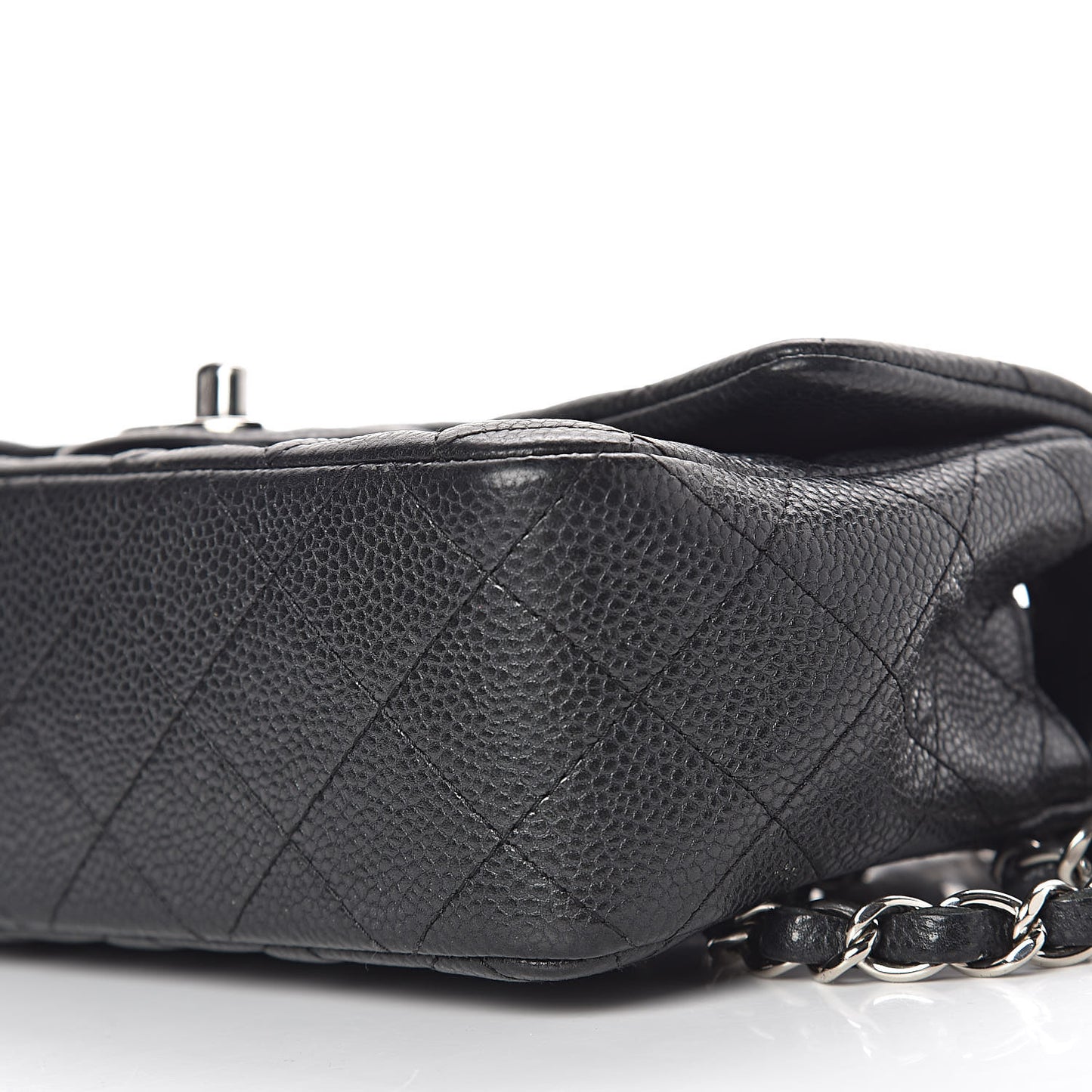 Caviar Quilted Mini Rectangular Flap Black