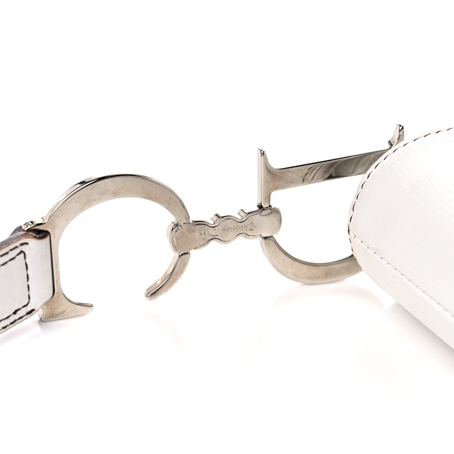 Christian Dior Calfskin Saddle Bag White 25 of 27