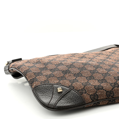 Gucci Monogram Flat Messenger Bag Black 9 of 10