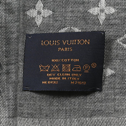 Louis Vuitton Cotton Monogram Denim Shawl Black 3 of 6