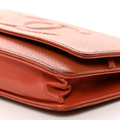 Chanel Caviar Timeless CC Wallet On Chain WOC Orange 11 of 11