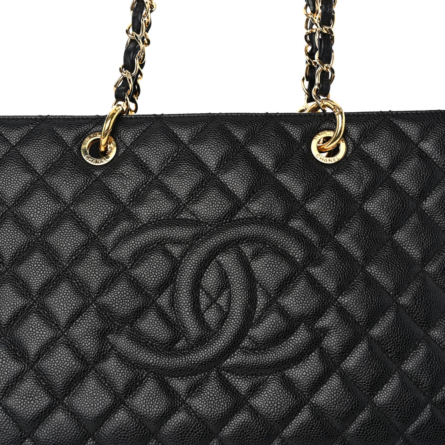 Caviar Quilted XL Grand Shopping Tote GST Black