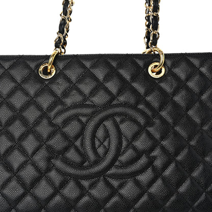 Chanel Caviar Quilted XL Grand Shopping Tote GST Black 7 of 10