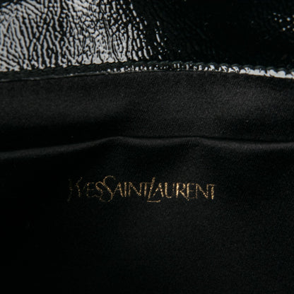 Saint Laurent Textured Patent Monogram Large Belle De Jour Clutch Black 5 of 6