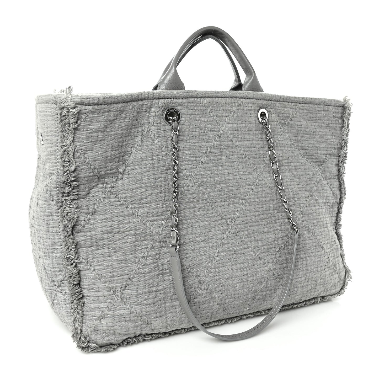 Canvas Large Double Face Shopping Tote Grey