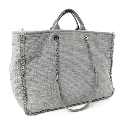 Chanel Canvas Large Double Face Shopping Tote Grey 2 of 8