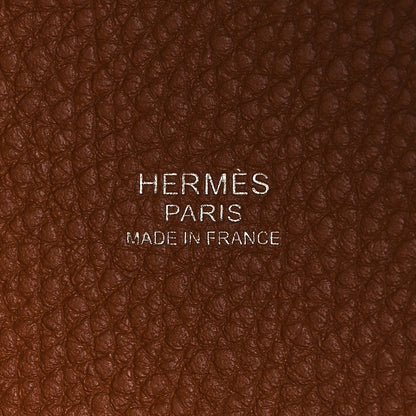 Hermes Taurillon Clemence Swift Eclat Picotin Lock 22 MM Gold Nata 6 of 10