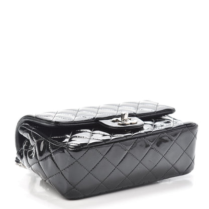 Chanel Patent Calfskin Quilted Mini Rectangular Flap Black 4 of 9