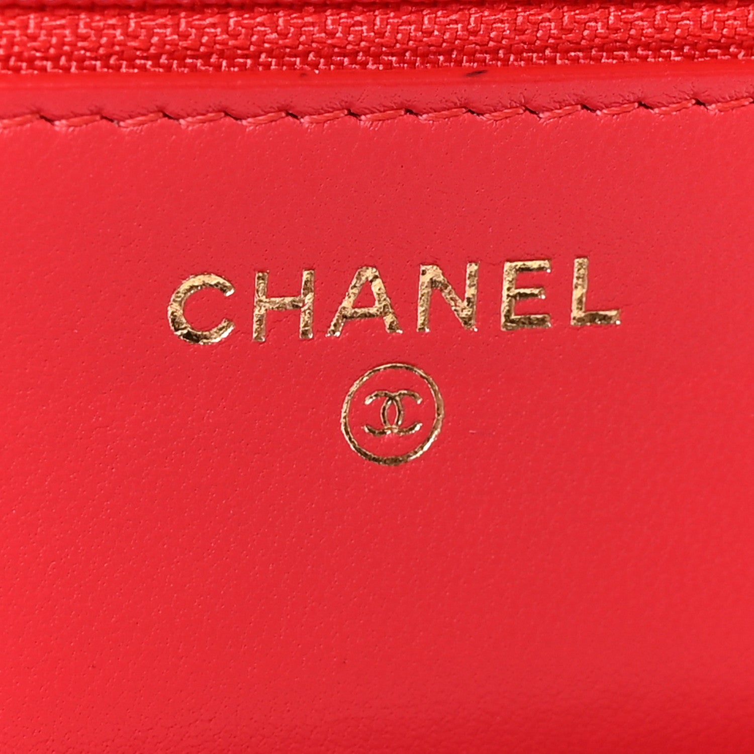 Chanel Lambskin Quilted CC Pearl Crush Wallet on Chain WOC Red 6 of 12