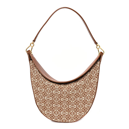 Loewe Jacquard Anagram Calfskin Luna Bag Tan 1 of 7