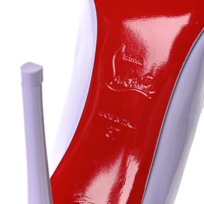 Christian Louboutin Patent Hot Chick 100 Pumps 37 Lilac Smoke 7 of 8