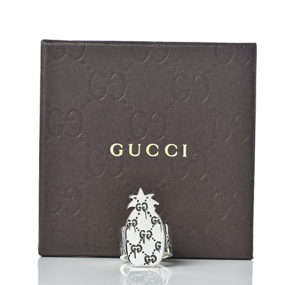 Gucci Sterling Silver GucciGhost Pineapple Ring 52 6 6 of 6